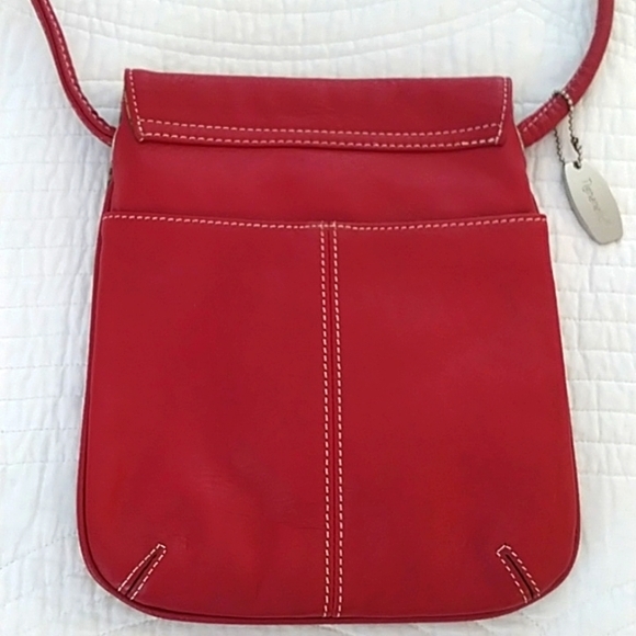 Tignanello Red Leather Small Crossbody Bag - Picture 6 of 8